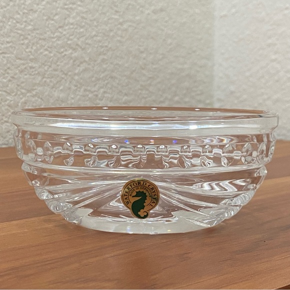 WATERFORD Crystal Cut To Clear Overture 5" Small Oval Bowl - Picture 1 of 12